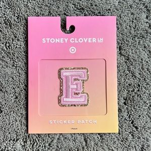Stoney Clover Lane Target collab sticker patch letter E